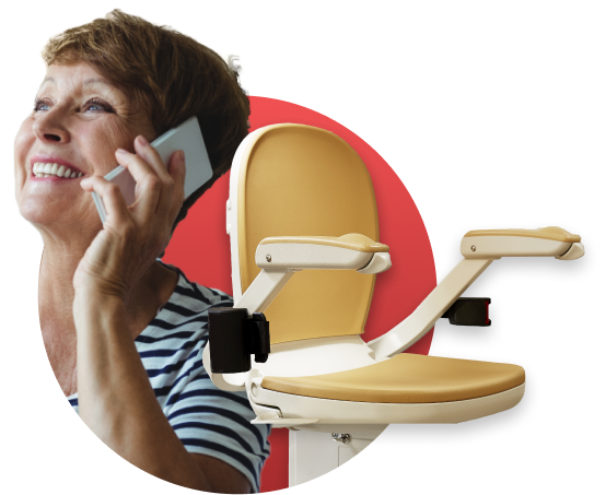 woman getting stairlift quote
